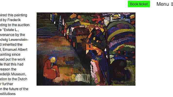 Ayuntamiento de Amsterdam devolverá un Kandinsky a herederos de familia judía que era dueña de la obra