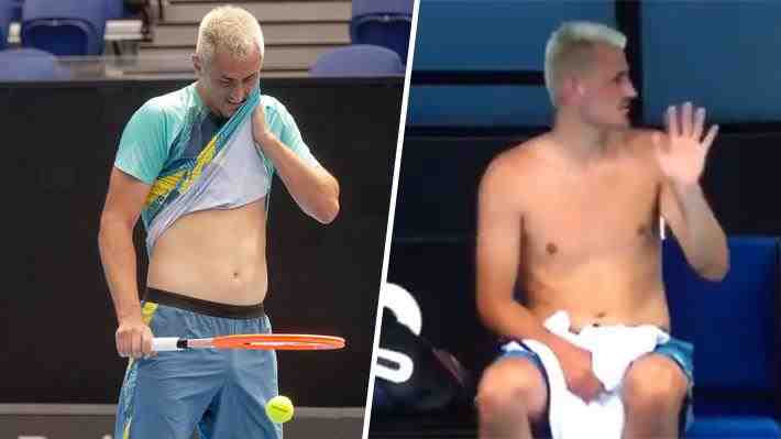 Realmente insólito: Tenista australiano dice estar "convencido" que tiene covid en pleno partido de qualy... Mira el momento