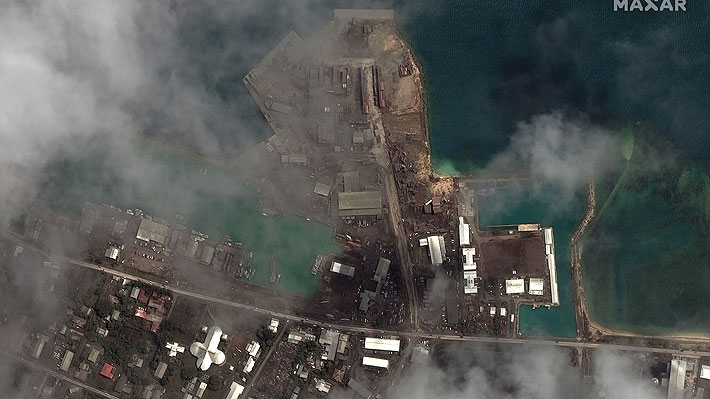 TONGA: Primeras imágenes muestran cómo quedó tras la erupción y tsunami
