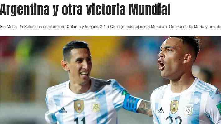 "Hay teles baratas para ver el Mundial", "se impuso ante un clima hostil": Así vio el mundo y la prensa argentina su victoria ante Chile