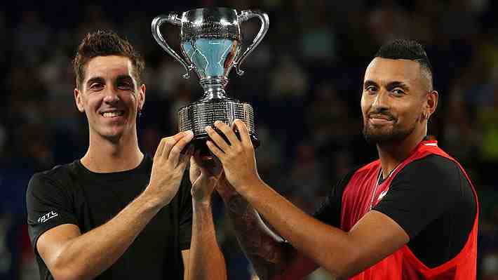 El polémico Kyrgios junto a Kokkinakis dan espectáculo y se llevan el título de dobles del Australian Open
