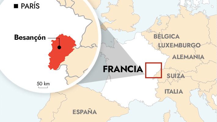 Juicio a chileno Zepeda en Besançon: ¿Cómo es el pueblo francés donde desapareció Narumi Kurosaki?