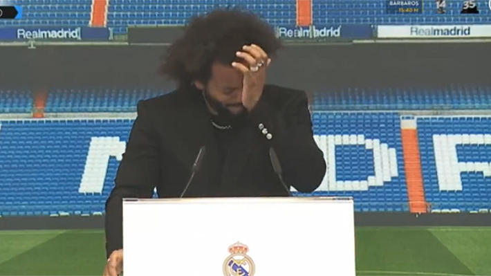 No aguantó las lágrimas: El emotivo discurso de Marcelo en su despedida del  Real Madrid tras 16 años en el club 