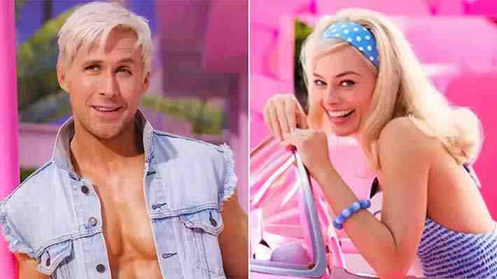 Nuevas imágenes de "Barbie" muestran a Margot Robbie y Ryan Gosling patinando con llamativa ropa flúor