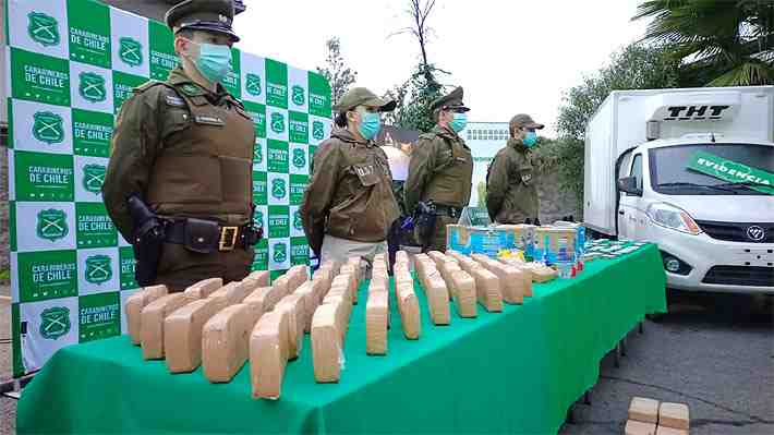 Carabineros decomisa 215 kilos de droga y desarticula banda liderada por extranjeros que operaba desde cárceles chilenas