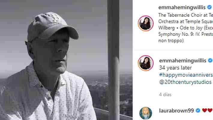 Bruce Willis regresó al emblemático edificio de "Duro de matar" 34 años después del estreno de la película