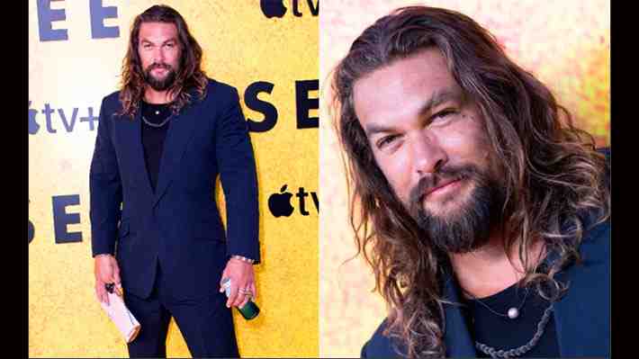 Jason Momoa desafía estereotipo de masculinidad y utiliza un bolso de mano rosado en la alfombra roja