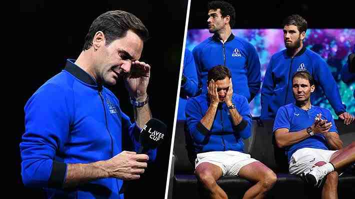 Se quebró varias veces: El conmovedor discurso final de Federer y el dolor de Nadal