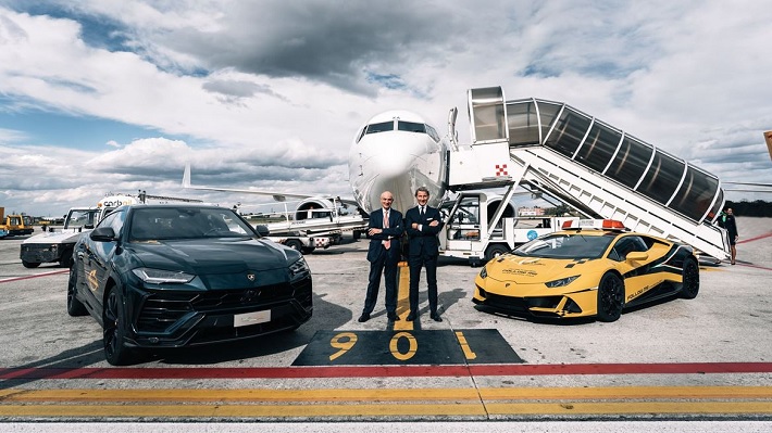 Lamborghini renueva alianza con aeropuerto de Bolonia y suma un Urus a los  vehículos de transporte VIP 