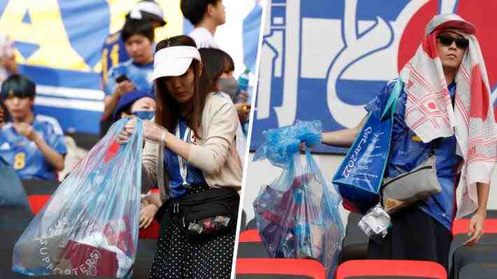 "Atarimae": La conmovedora explicación que dan los japoneses a su admirable práctica de dejar los estadios limpios en Qatar
