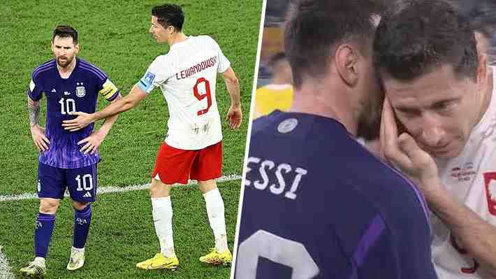 Falta, claro ninguneo y charla final: Mira el encontrón de Messi y Lewandowski en triunfo de Argentina en el Mundial de Qatar