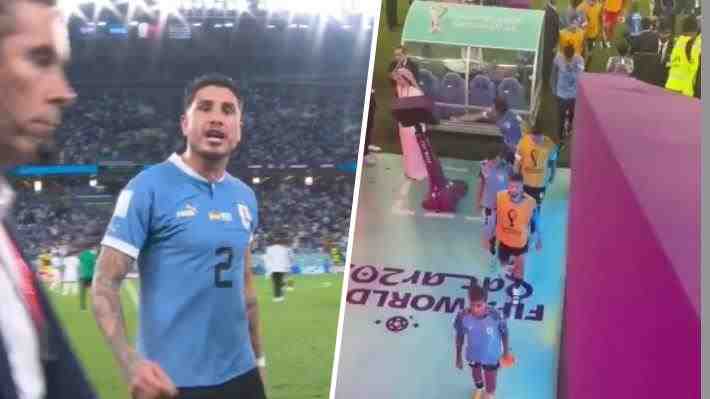 "Manga de ladrones": Mira a figura de Uruguay fuera de sí tras polémica eliminación y el golpe que le dio Cavani a la pantalla del VAR