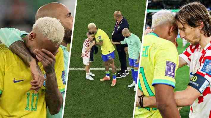 El desconsolado llanto de Neymar, su gran gesto en medio del dolor y el mensaje de Modric a rival que falló un penal