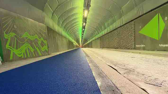 A otro nivel: así es el túnel para ciclistas y peatones que será inaugurado en Noruega