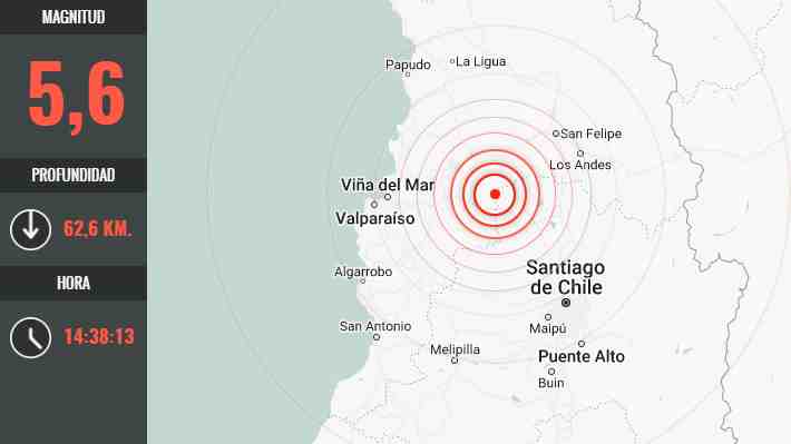 Fuerte sismo se siente en zona centro del país: Epicentro fue cerca de Melipilla