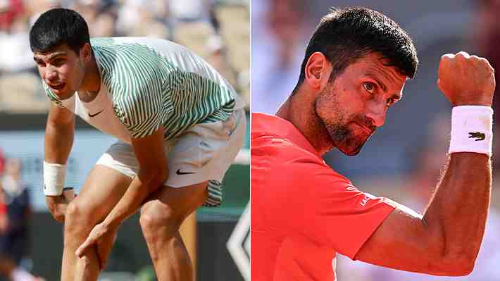 Mira el momento en que Alcaraz se lesiona y que fue clave en derrota ante Djokovic en la semifinal de Roland Garros