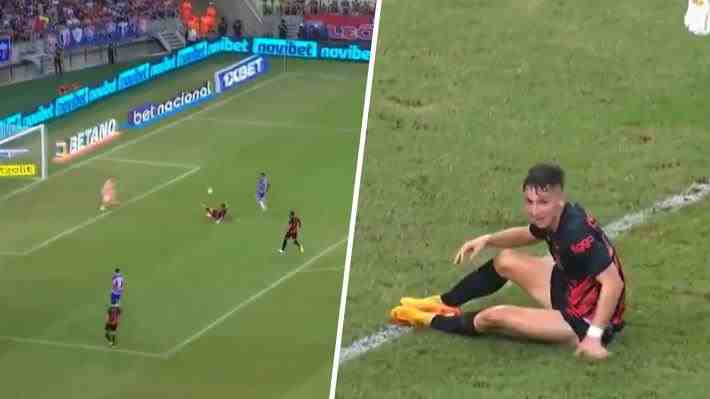 Ex delantero de Colo Colo jugó su primer partido como titular en el Brasileirao y se perdió un gol increíble: Mira la acción