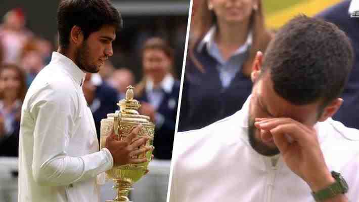 El especial mensaje que le dedicó Nadal a Alcaraz tras ganar Wimbledon y la emoción de Djokovic en la ceremonia de premiación: Repasa imágenes