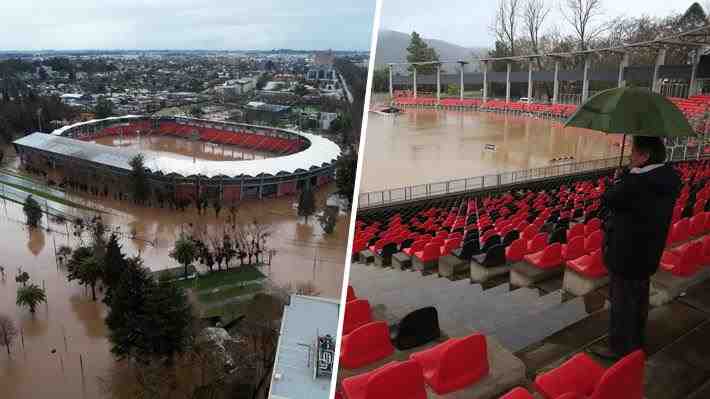 Los serios daños y los coletazos que deja la impactante inundación del estadio Fiscal de Talca