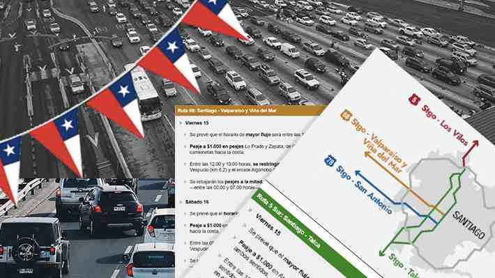 Medio millón de autos dejará Santiago por Fiestas Patrias: Revisa aquí las medidas adoptadas en las principales carreteras