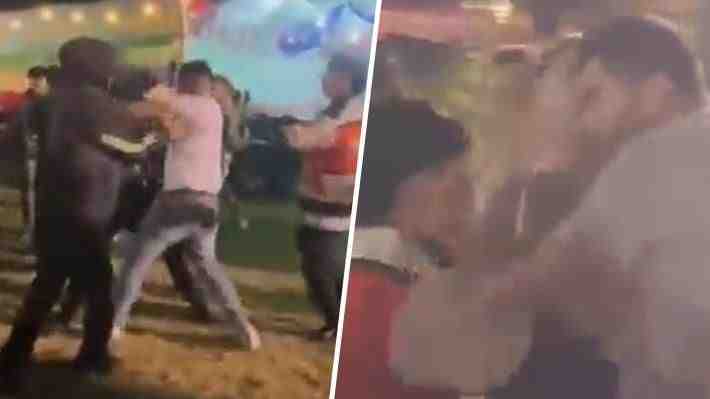 Viralizan registro de violenta riña entre grupo de sujetos en la fonda del Sporting Club de Viña del Mar