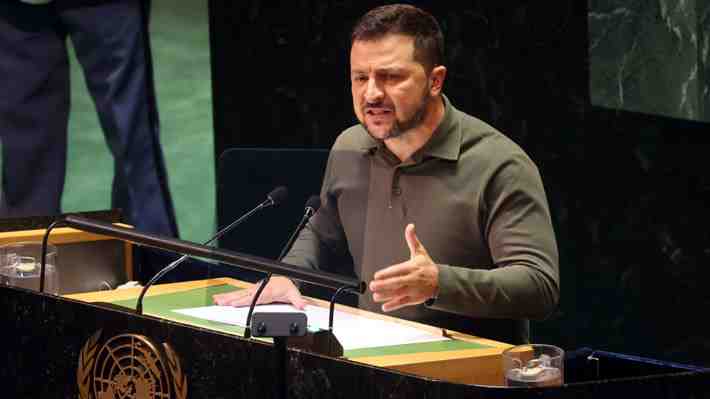 En un discurso ante la ONU, Zelenski acusa a Rusia de perpetrar un "genocidio" y de usar alimentos y energía como armas