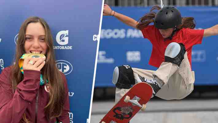 La estrella de solo 13 años que deslumbró y sorprendió con el oro en el skate de los Panamericanos Santiago 2023