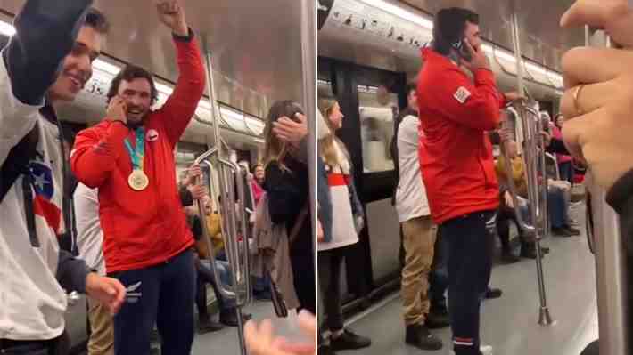 Increíble: Lucas Nervi se fue en metro tras ganar oro en atletismo y se llevó una ovación... Mira el video