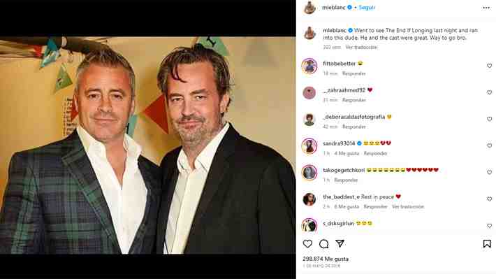 "Nunca te olvidaré. Nunca": Matt LeBlanc le dedica un emotivo mensaje a Matthew Perry