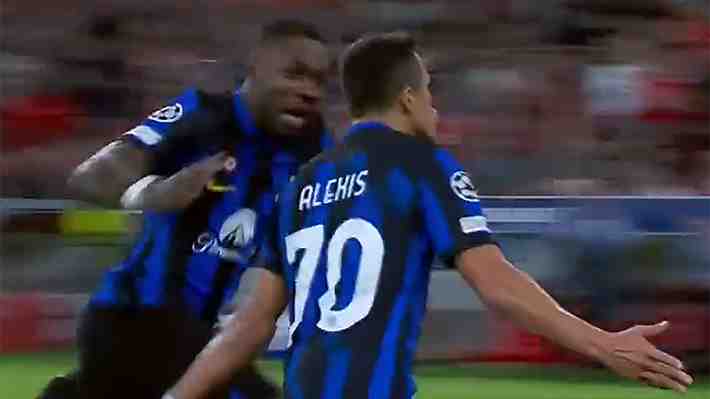 Mira el gol con el que Alexis empató un partido que el Inter perdía 3-0 ante Benfica en Champions