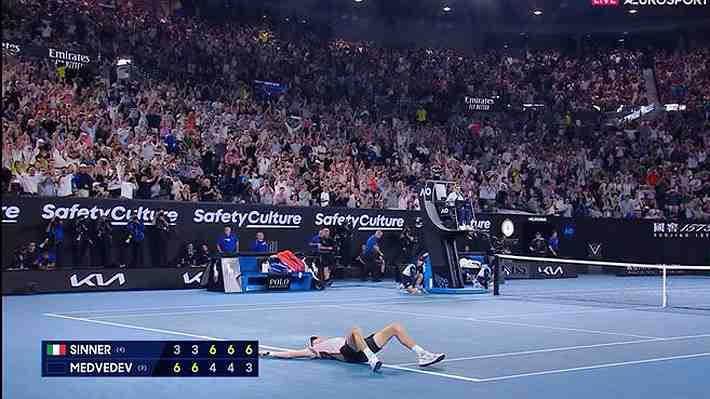 Mira el match point, la celebración y las emotivas palabras de Sinner tras ganar el Abierto de Australia