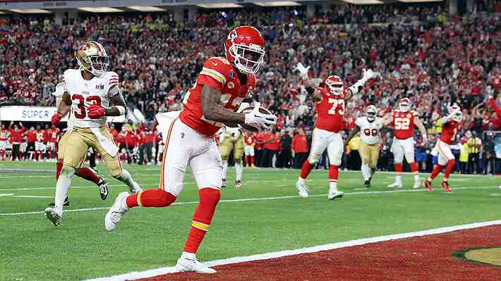 Así fue el notable touchdown que le dio a los Chiefs el título del Super Bowl a tres segundos del final del tiempo extra