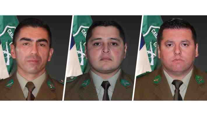 Un sargento y dos cabos: Carabineros entrega identidades de los tres funcionarios asesinados