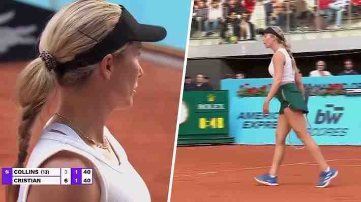 Video: Danielle Collins, tenista 15 del mundo, estalla e increpa a aficionado en pleno partido en Madrid