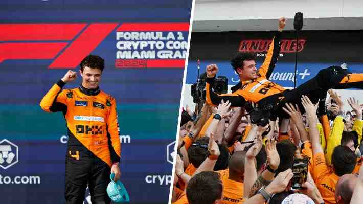 Sorpresa en la F-1: Lando Norris supera a Max Verstappen y gana el GP de Miami