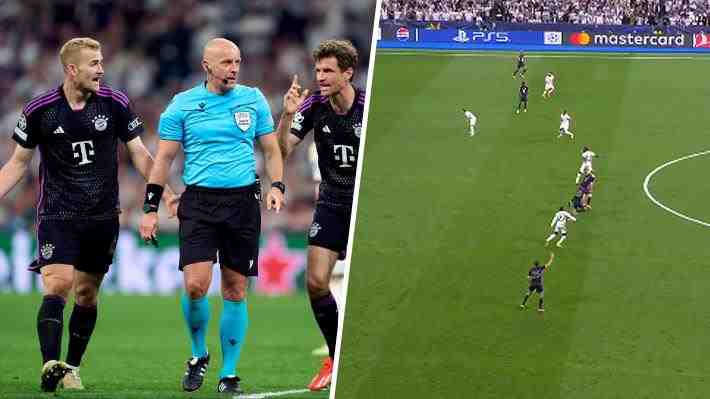 Las reacciones a la polémica jugada en el Bayern-Madrid y la sentencia de un ex árbitro