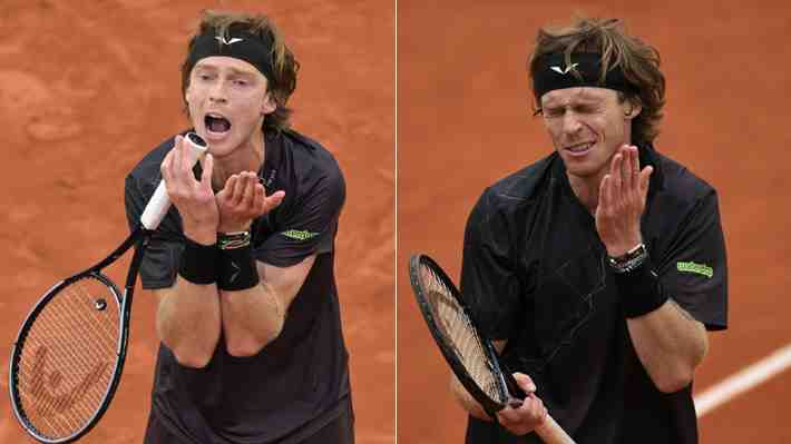 Video: La furia y el "show" de Andrey Rublev, 6 del mundo, tras ser eliminado en tercera ronda de Roland Garros