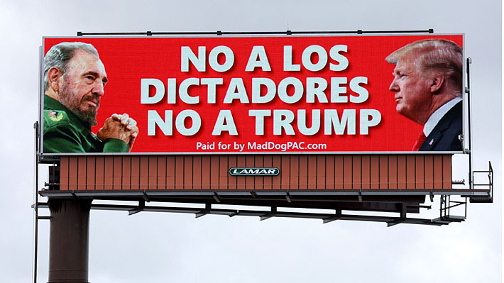 &#34;No a los dictadores. No a Trump&#34;: La campaña que compara al líder republicano con Fidel Castro