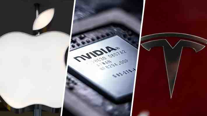 Apple, Nvidia y Tesla entre ellas: Las "siete magníficas" de Wall Street que registran inéditos récords y lideran en la IA