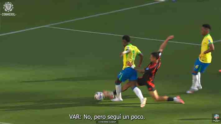 Conmebol admite nuevo error del VAR... Mira la polémica jugada en el Brasil-Colombia