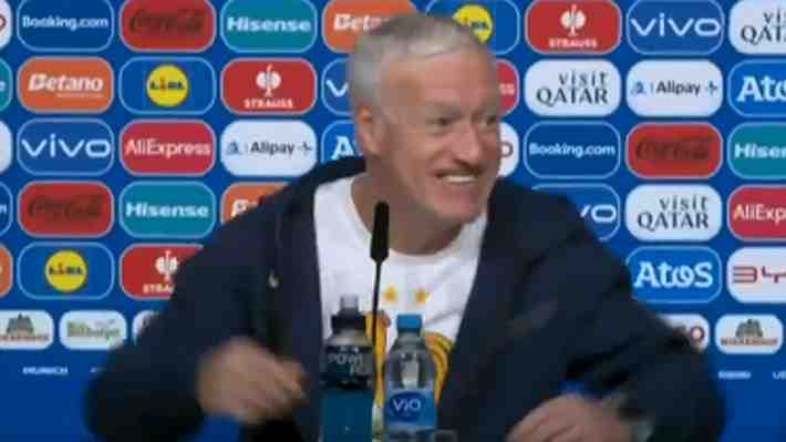 El viral e irónico cruce entre Didier Deschamps, DT de Francia, y un periodista en la previa de la semi con España en la Eurocopa