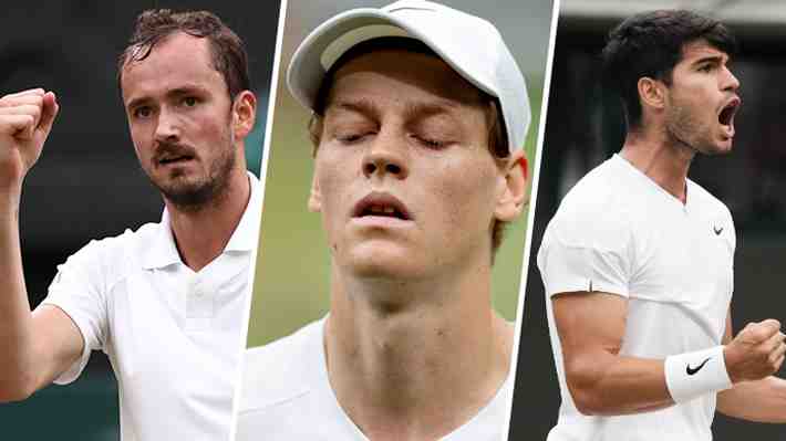 Medvedev sorprende, elimina a Sinner y se mete en semis, mientras Alcaraz remonta un gran partido: Así va Wimbledon