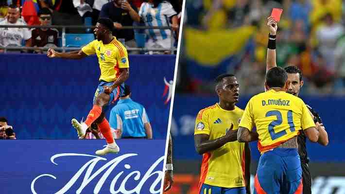 Revisa el gol con que Colombia venció a Uruguay en semis de Copa América y la expulsión de Daniel Muñoz