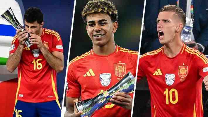 Rodri, Lamine Yamal, Dani Olmo... España arrasó con los premios de los mejores de la Eurocopa
