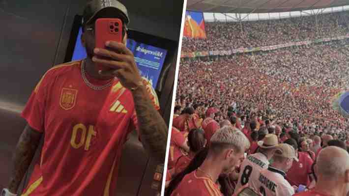 Hasta con la copa: Las imágenes de Junior Fernandes con los campeones de la Eurocopa y el nexo que los une