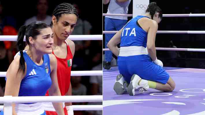 Boxeadora italiana abandona pelea y rompe en llanto ante rival que causa controversia en París 2024... Mira las imágenes