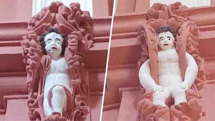 Cierran ermita en España tras polémica restauración: Repintaron ángeles y calificaron el resultado como grotesco