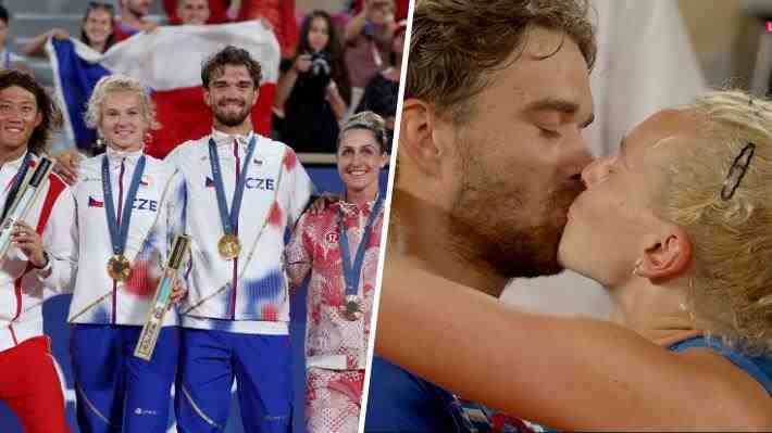 Katerina Siniakova y Tomas Machac, la historia de amor que cautivó al tenis de los Juegos Olímpicos de París