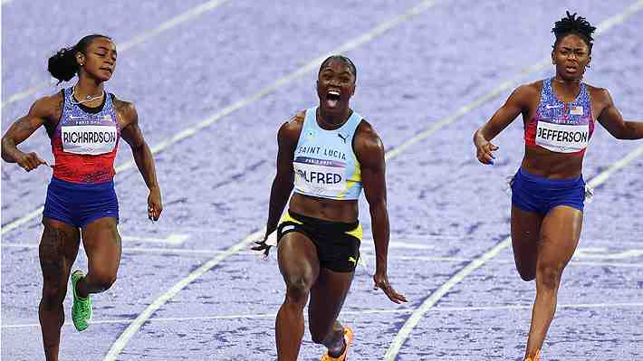 Julien Alfred da la sorpresa y se queda con el oro en los 100 metros planos en los JJ.OO.