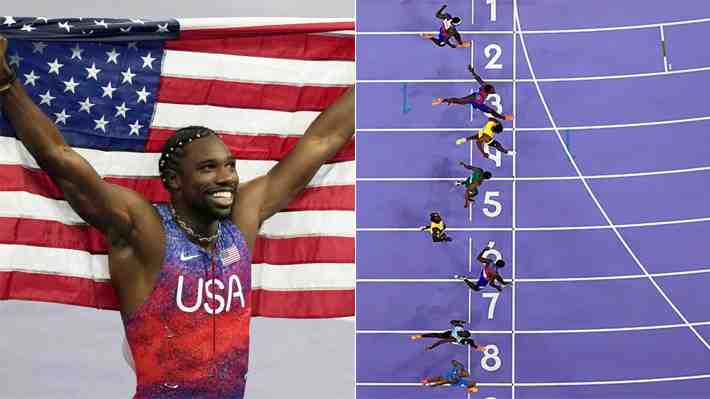 El potente mensaje de Noah Lyles tras ganar el oro en los 100 metros y la foto de la carrera que se viraliza